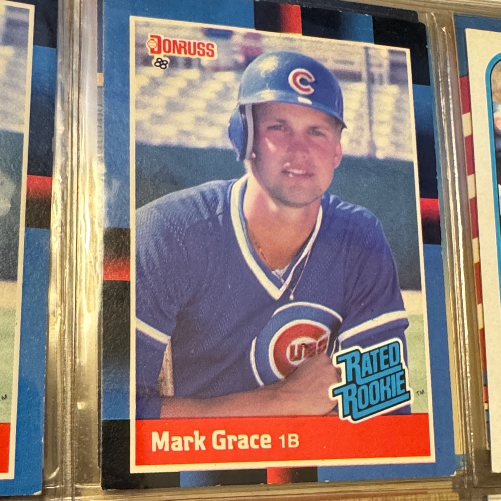 1988Donruss Mark Grace Rated Rookie Card